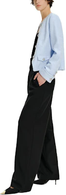 (W) 卡尔拉格斐 SS24 蓝色粗花呢长袖外套 E41W1513 Purchase (W) 卡尔拉格斐 SS24 蓝色粗花呢长袖外套 E41W1513