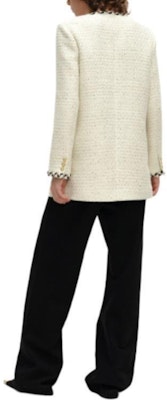 (Women) KARL LAGERFELD SS24 Contrast Lace V-Neck Long Sleeve Jacket Beige Women E41W1502 Purchase (Women) KARL LAGERFELD SS24 Contrast Lace V-Neck Long Sleeve Jacket Beige Women E41W1502