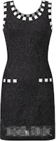 (Women) KARL LAGERFELD SS24 Geometric Print Sleeveless Mini Dress Women Black 241L1338 (Women) KARL LAGERFELD SS24 Geometric Print Sleeveless Mini Dress Women Black 241L1338