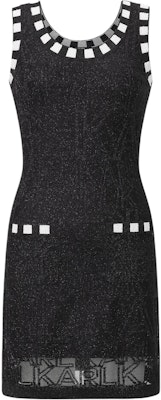 (Women) KARL LAGERFELD SS24 Geometric Print Sleeveless Mini Dress Women Black 241L1338 Order (Women) KARL LAGERFELD SS24 Geometric Print Sleeveless Mini Dress Women Black 241L1338
