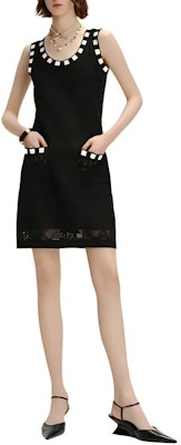 (Women) KARL LAGERFELD SS24 Geometric Print Sleeveless Mini Dress Women Black 241L1338 Lookbook (Women) KARL LAGERFELD SS24 Geometric Print Sleeveless Mini Dress Women Black 241L1338