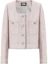 Order (W) 卡尔拉格斐 SS24 粉色粗花呢短款长袖夹克 E41W1514