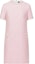 Buy (W) 칼 라거펠트 SS24 핑크 트위드 반소매 미니 드레스 여성용. E41W1396