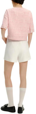 (W) 卡尔拉格斐 SS24 粉色粗花呢单扣短袖外套 E41W1539 Shop (W) 卡尔拉格斐 SS24 粉色粗花呢单扣短袖外套 E41W1539