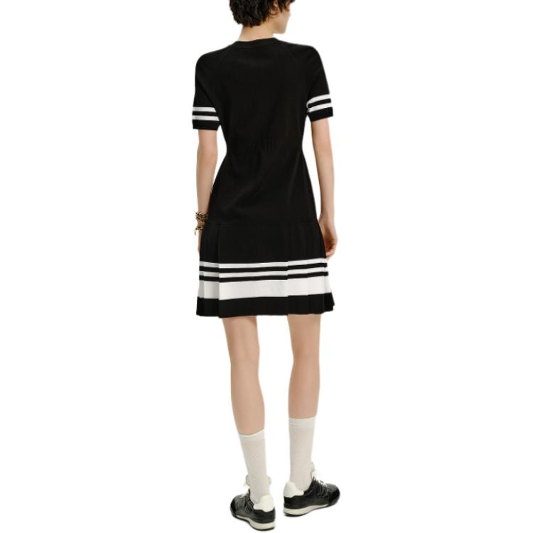 (Women) KARL LAGERFELD SS24 Striped Colorblock Midi Dress Black ( Short Sleeve). E42W1348 圖 4
