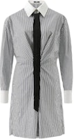 (Women) KARL LAGERFELD Striped Waist Belt A-Line Long Sleeve Dress Women Multicolor 236L13E4 (Women) KARL LAGERFELD Striped Waist Belt A-Line Long Sleeve Dress Women Multicolor 236L13E4