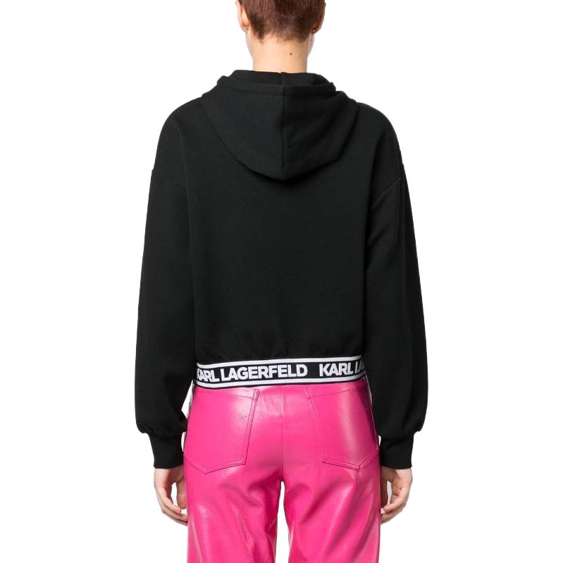 Shop (W) 卡尔拉格斐 Urban 街头连帽抽绳Logo卫衣 黑色 230W1807999