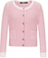 Order (Women) KARL LAGERFELD Women’s SS24 Colorblock Pink Knit Cardigan for Daily Wear. 241L2046