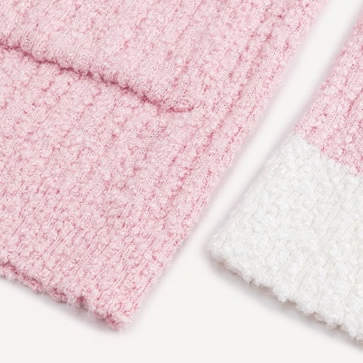 (Women) KARL LAGERFELD Women’s SS24 Colorblock Pink Knit Cardigan for Daily Wear. 241L2046 Cheap (Women) KARL LAGERFELD Women’s SS24 Colorblock Pink Knit Cardigan for Daily Wear. 241L2046