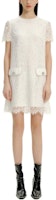 (Women) KARL LAGERFELD Women White Lace Short-Sleeve Mini Dress SS24 Casual Wear E42W13A8 (Women) KARL LAGERFELD Women White Lace Short-Sleeve Mini Dress SS24 Casual Wear E42W13A8