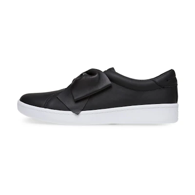 (W) Keds Ace Bow Slip On Leather 'Black'