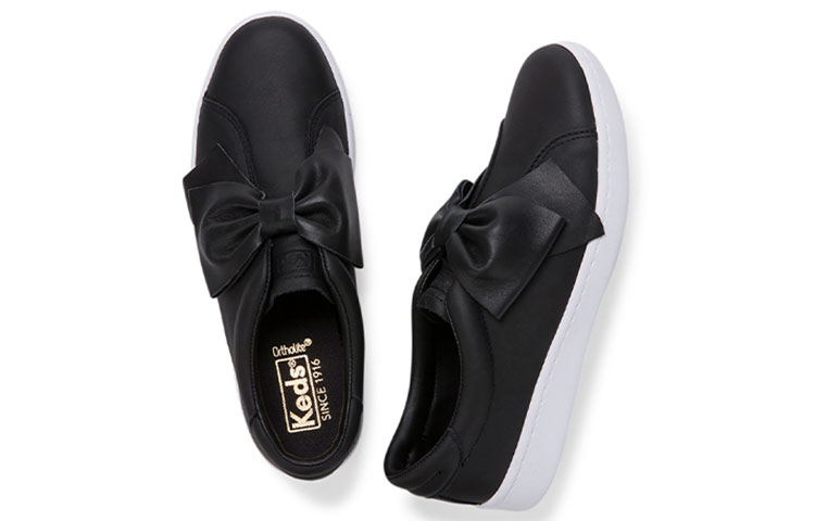 Shop (W) Keds Ace Bow Slip On Leder ''Schwarz'' WH59011