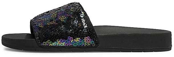 (Women) Keds Bliss II Jelly Sequin Slip-On 'Black' WF62786 (Women) Keds Bliss II Jelly Sequin Slip-On 'Black' WF62786