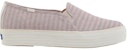 (W) Keds Canvas 'Pink Grey Stripe' Kasut Jalur Merah Jambu Kelabu WF62084