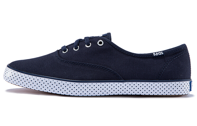 (W) Keds Canvas Low 'Navy Polka Dot'