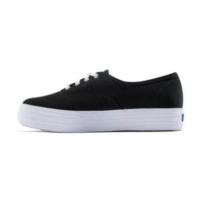 (W) Keds Canvas Platform 'Breathable Black'