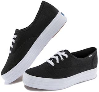 Keds 透氣厚底帆布鞋 女款 黑 Lookbook Keds 透氣厚底帆布鞋 女款 黑