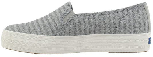 (Women) Keds Canvas Sneakers 'Grey Stripe' WF62083 (Women) Keds Canvas Sneakers 'Grey Stripe' WF62083