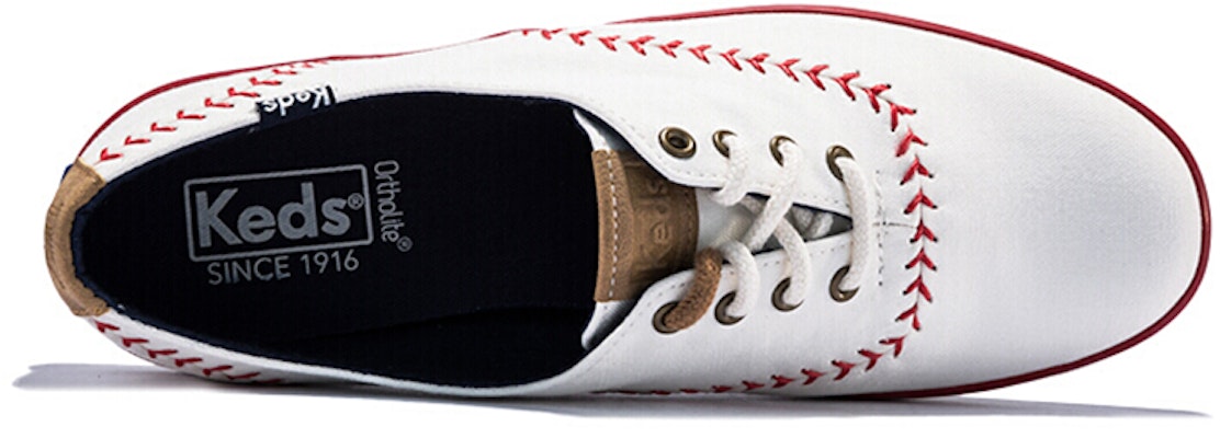 (Women) Keds Canvas Sneakers 'White Red' WF52476 Lookbook (Women) Keds Canvas Sneakers 'White Red' WF52476