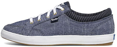 (Women) Keds Center Chambray Low 'Blue' WF59957 (Women) Keds Center Chambray Low 'Blue' WF59957