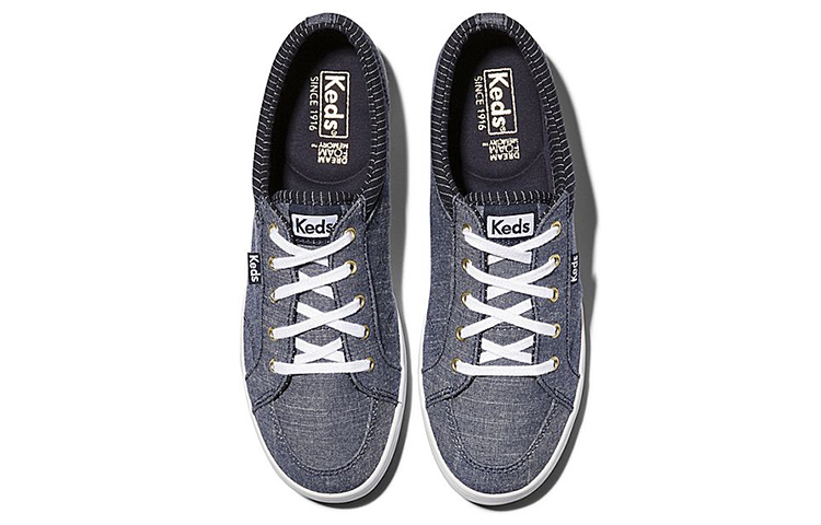 Order (Women) Keds Center Chambray Low 'Blue' WF59957