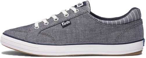 (Women) Keds Center II Chambray Stripe 'Grey Casual' WF64234 (Women) Keds Center II Chambray Stripe 'Grey Casual' WF64234