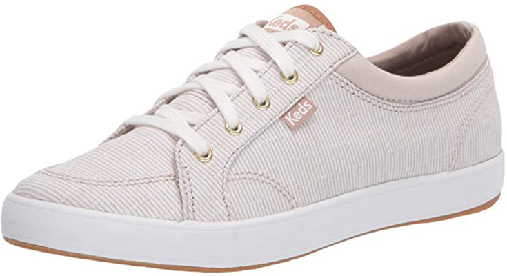(Women) Keds Center Ticking Stripe 'White Brown' WF63383 Order (Women) Keds Center Ticking Stripe 'White Brown' WF63383