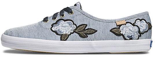 (Women) Keds Champion Applique Chambray 'Blue' WF61895 (Women) Keds Champion Applique Chambray 'Blue' WF61895