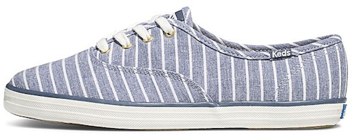 (Women) Keds Champion Chambray 'Breton Stripe Blue' WF62901 (Women) Keds Champion Chambray 'Breton Stripe Blue' WF62901