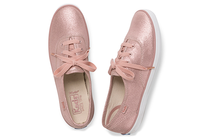 (W) Keds Champion Glitter Suede 'Rose Gold' 圖 4