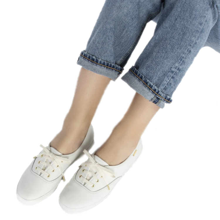 (W) Keds Champion Luxe Leather 'White' 圖 5