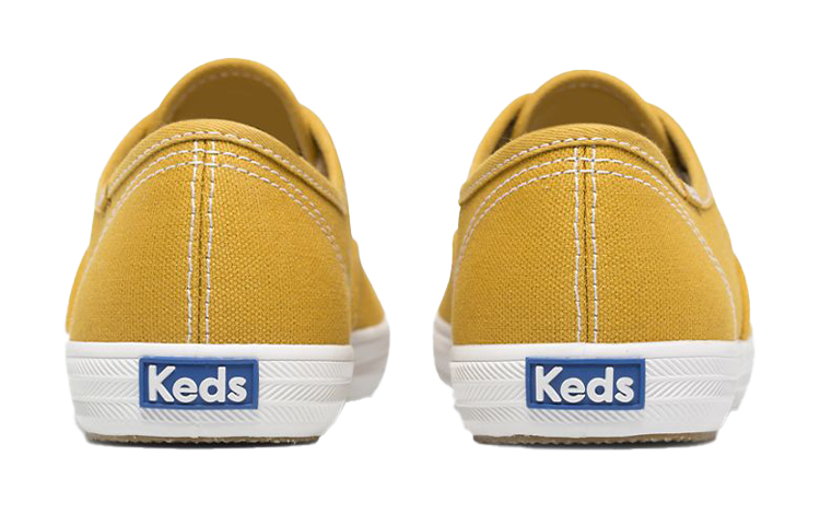 Lookbook Keds 可機洗 Champion 採用有機棉 潮流百搭 低幫休閒板鞋 女款 黃