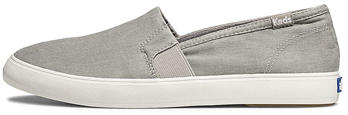 (Women) Keds Clipper Washed Solids 'Slip-On Grey' WF60852 Buy (Women) Keds Clipper Washed Solids 'Slip-On Grey' WF60852