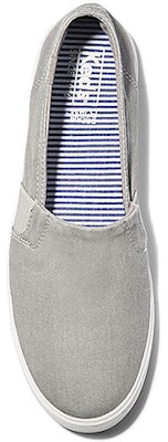 (Women) Keds Clipper Washed Solids 'Slip-On Grey' WF60852 Order (Women) Keds Clipper Washed Solids 'Slip-On Grey' WF60852