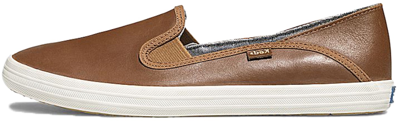 (Women) Keds Crashback Leather 'Brown Slip-On' WH57259 Buy (Women) Keds Crashback Leather 'Brown Slip-On' WH57259