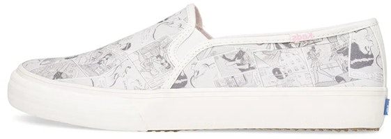 (Women) Keds Double Decker 'Betty Slip-On White Black' WF60291 (Women) Keds Double Decker 'Betty Slip-On White Black' WF60291