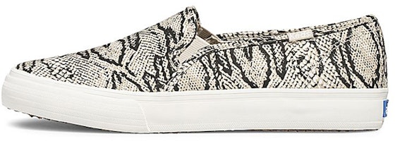 (Women) Keds Double Decker 'Black and White Snake' WF63682 (Women) Keds Double Decker 'Black and White Snake' WF63682