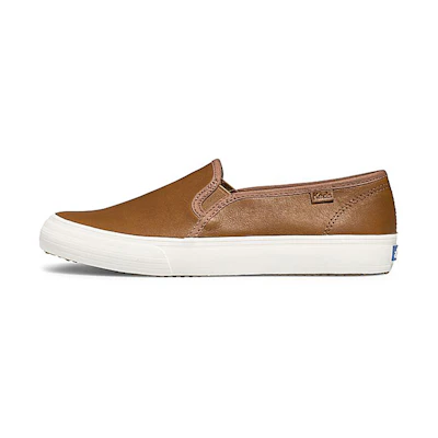 (W) Keds Double Decker 'Brown Slip-On'