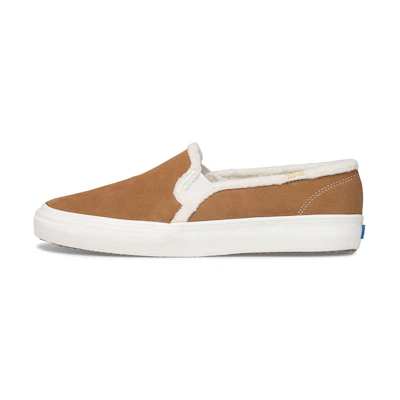 (W) Keds Double Decker 'Brown Slip-On'