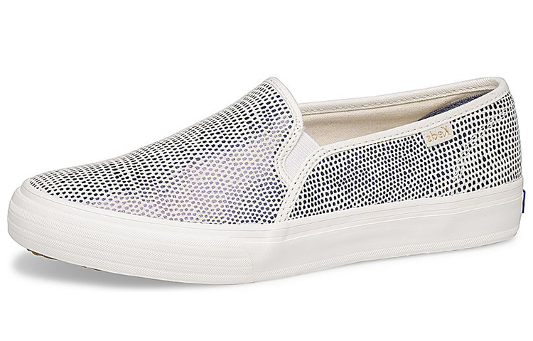 Buy (W) Keds 双层踏板 '达尔马提亚皮革黑银' WH59246