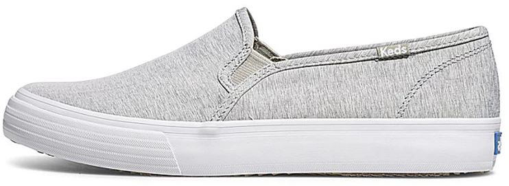 women-keds-double-decker-heathered-light-grey-slip-on-wf-63004