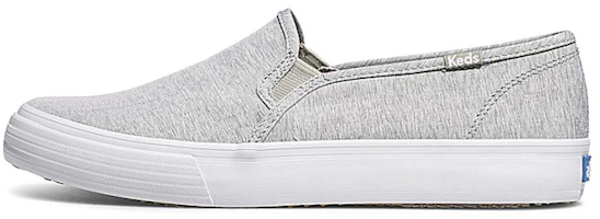 (Women) Keds Double Decker 'Heathered Light Grey Slip-On' WF63004 (Women) Keds Double Decker 'Heathered Light Grey Slip-On' WF63004