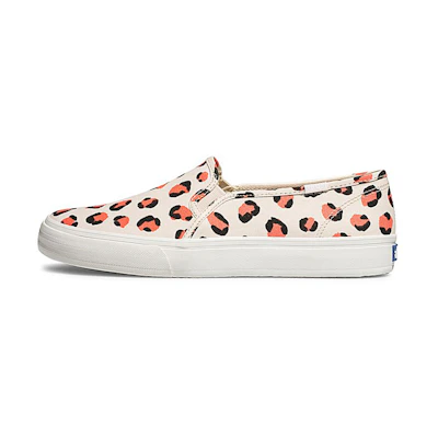 (W) Keds Double Decker 'Pale Pink Leopard'