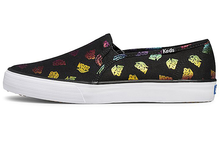 (Women) Keds Double Decker Canvas 'Tossed Wave Black' WF64034