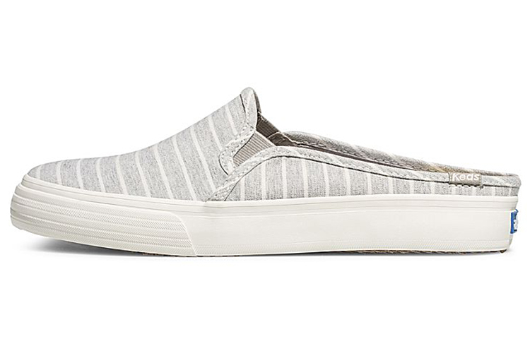 (Women) Keds Double Decker Mule 'Chambray Stripe Grey' WF62933