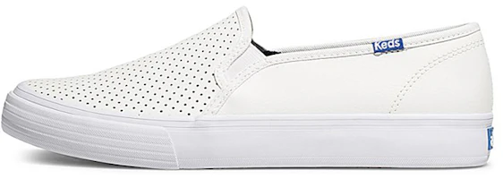 (Women) Keds Double Decker Perf 'White Slip-On' WH62937 (Women) Keds Double Decker Perf 'White Slip-On' WH62937