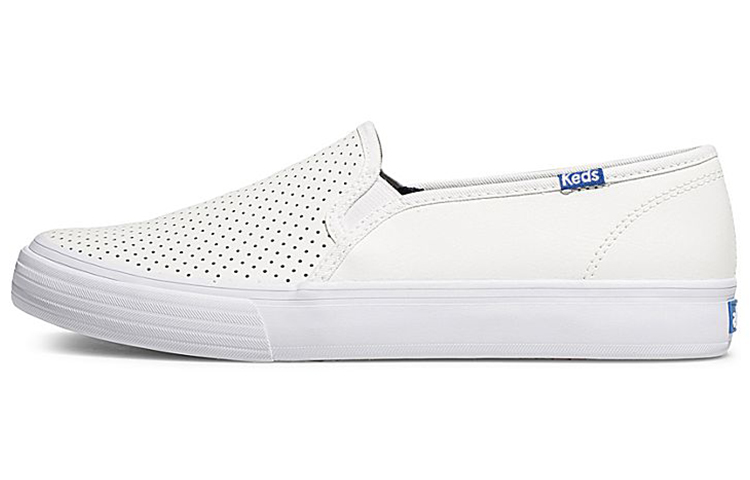 (Women) Keds Double Decker Perf 'White Slip-On' WH62937