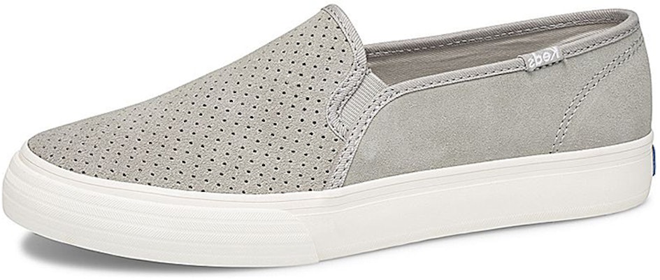 (Women) Keds Double Decker Perf Suede 'Grey Slip-On' WH60960 Buy (Women) Keds Double Decker Perf Suede 'Grey Slip-On' WH60960