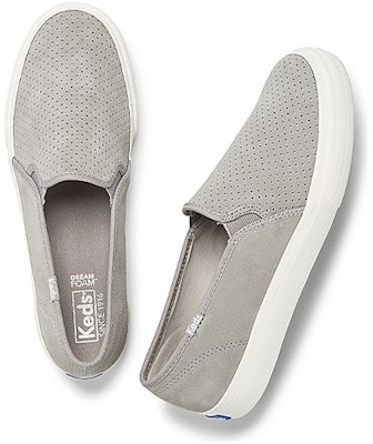 (W) Keds Double Decker Perf Suede 'Kelabu Slip-On' WH60960 Lookbook (W) Keds Double Decker Perf Suede 'Kelabu Slip-On' WH60960