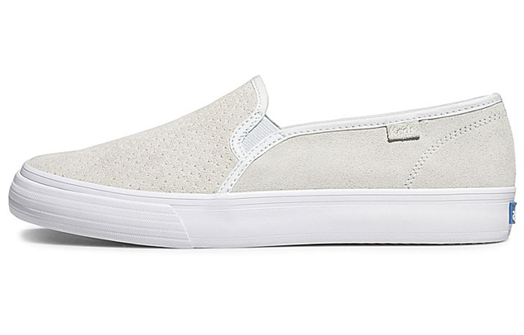 (Women) Keds Double Decker Perf Suede 'Light Grey Slip-On' WH62521
